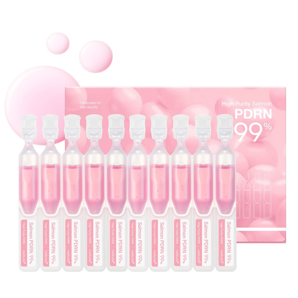Medicube-PDRN Pink One Day Serum-High Purity Salmon PDRN 99% Pink Ampoules